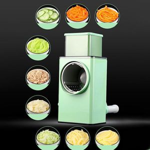 Multipurpose 3-in-1 Steel Food Plastic Hand Crank <b>Chopper</b> Rotary Cheese <b>Vegetable</b> Carrot Slicer Grater Set Kitchen Gadget - Product Image 4