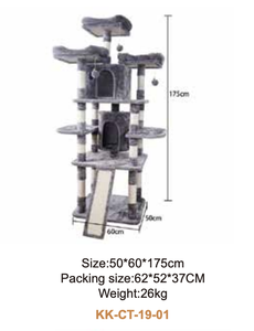 Moderne Luxe Grote Houten Sisal Hennep Kat Klimpaal Klassiek Halloween Decoratief Item Met Kerst Aantrekkingskracht - Product Image 5