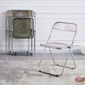 Transparent Acrylic Folding <b>Chair</b> Lightweight Restaurant <b>Chair</b> For Commercial Use <b>Study</b> Space - Product Image 1