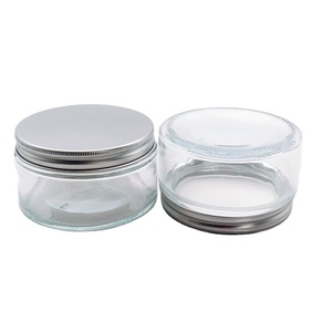 200Ml Hình Dạng Oblate Trong Suốt Bao Bì Thủy Tinh Lưu Trữ Jar Với 87 Mét Sliver Kim Loại Nắp Và Miếng Đệm - Product Image 5
