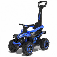 Voiture tout-terrain à pousser pour enfants, en plastique, avec pare-soleil amovible, anti-retournement et pivotante, pour sports de plein air