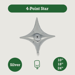 ลูกโป่งฟอยล์4จุด10 18 24นิ้วหลากสีสำหรับปาร์ตี้วันเกิดงานแต่งงานงานปาร์ตี้ฉากหลังสั่งทำ - Product Image 4