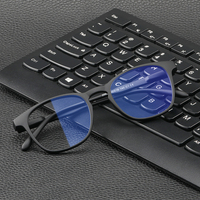 Vente en gros de lunettes d'ordinateur carrées unisexes flexibles en Tr90, anti-lumière bleue, lunettes bloquant la lumière bleue