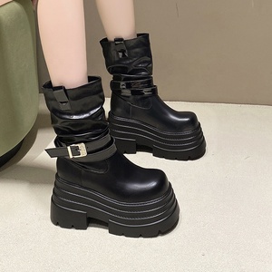 Giày bốt nữ đế xuồng kiểu cao bồi cổ điển phương Tây, in logo tùy chỉnh, phong cách dropshipping - Product Image 5