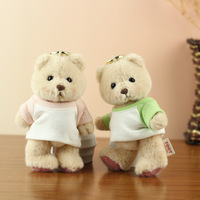 Autocollant personnalisé avec logo, pendentif en peluche ours, impression de nom sur T-shirt, pull, sweat à capuche, porte-clés ours en peluche, jupe, poupée, vêtements à changer