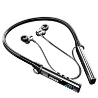 Nirkabel untuk Earphone 5.0 Peredam Kebisingan Aktif IPX5 Tahan Air Kontrol Suara Desain Gantung Leher Layar Digital 4-8