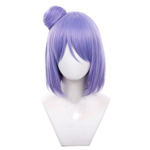 Venta al por mayor Konan peluca Cosplay 35cm <span class=keywords><strong>corto</strong></span> <span class=keywords><strong>violeta</strong></span> N aruto Anime Peluca sintético resistente al calor pelo Cosplay peluca con una cola de caballo - Product Image 2