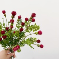 Bunga Thistle Kecil Buatan, Bunga Liar Batang Pendek Tunggal, Thistle Kecil Berwarna-warni, Dekorasi untuk Lanskap