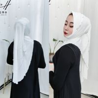 Foulard en strass, chapeau arabe respirant à bord en éponge, foulard en soie léger pour femmes du Moyen-Orient et de Malaisie, voile, châle