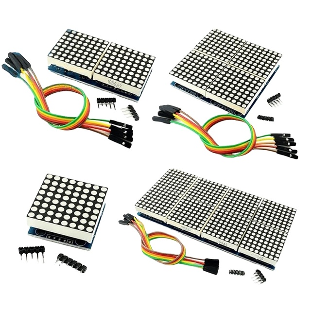 AI-KSEN 1/2/4/8-bit MAX7219 Dot Matrix Module Microcontroller Controls and Drives LED Display
