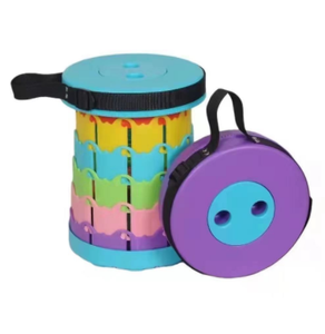 Tabouret télescopique pliable en plastique, pour Camping, personnalisé, arc-en-ciel, rétractable, Portable - Product Image 6