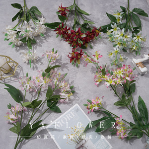 Fleurs artificielles de chèvrefeuille Yixuan en soie, bouquets décoratifs faits à la main pour mariage, arrangements au sol - Product Image 1