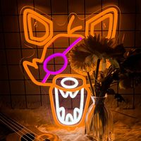 Enseigne néon LED personnalisée avec logo d'entreprise, panneau arrière en acrylique rétroéclairé, étanche IP67, intensité réglable, décoration murale pour boutique, bar, café, vente en gros