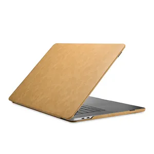 2020 Hot Selling ICARER High Quality OEM Genuine Leather Microfiber Slim Sleeve for Brown Leather Case for Mac Book Pro