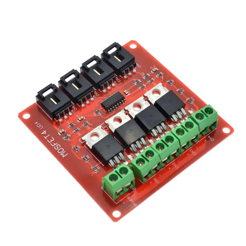 MOSFET Switch Module for Arduino YUANNIN Four Channel 4 Route MOSFET Button IRF540 V4.0 MOSFET Switch Module for Arduino YUANNIN Four Channel 4 Route MOSFET Button IRF540 V4.0
