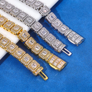 Chaîne Hip Hop à fermoir à bascule 7,5 mm, style Rock Sugar, avec bracelet en zircon en forme de T, bijoux Tanjing, collier Lijing tendance - Product Image 4