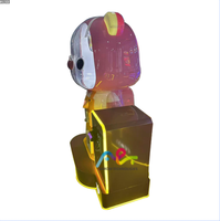 Machine de jeu électronique à monnayeur pour enfants, type borne d'arcade, avec fonction de frappe et distributeur de bonbons, motif ours mignon