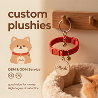 Porte-clés en peluche personnalisé pour collier d'animal de compagnie, accessoire pour chien et chat, pour détaillants de boutiques et fournisseurs en gros