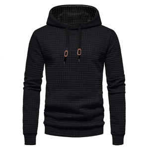 Sudadera con Capucha para Hombre, Talla Europea, Manga Larga, Casual, Primavera-Otoño, Diseño a Cuadros Transpirable con Bolsillo - Product Image 4