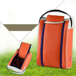 Дышащая Высококачественная кожаная сумка для обуви для гольфа с пользовательским логотипом