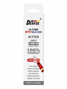 DERFOE 6739 Mastic d'étanchéité en silicone RTV pour assemblages de moteurs de véhicules, joints de brides, joints de carter d'huile et raccords de pompes - Product Image 5