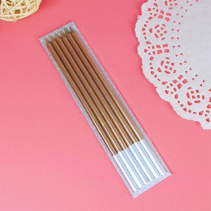 Candele Nordiche Senza Fumo con Motivo a Spirale, Candele Rotonde per Feste di Compleanno, Candele Dorate Scintillanti per Torte, Set da 6 Pezzi - Product Image 4