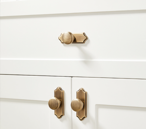 <strong>Antique</strong> Brass French Design Cabinet Handles <strong>Backplate</strong> Wardrobe Pulls Kitchen Cupboard Door <strong>Knobs</strong> <strong>Drawer</strong> Dresser - Product Image 5