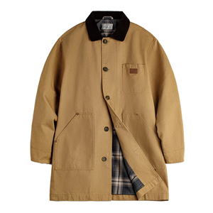 <span class=keywords><strong>Manteau</strong></span> Trench <span class=keywords><strong>Homme</strong></span> OEM Maden Style Rétro Américain Michigan Kaki <span class=keywords><strong>Mi</strong></span>-<span class=keywords><strong>long</strong></span> Veste Extérieure Printemps Rétro Type Barn Jacket - Product Image 1
