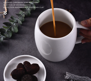 Trendy New Ins-Style Barrel-Shaped Porcelain BPA Free Eco-Friendly Coffee <b>Mug</b> Customizable Gift Wholesale for Hotels Restaurants - Product Image 2