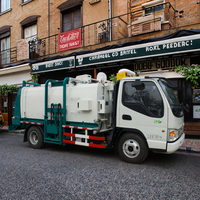 Norme d'émission de l'UE Camion d'assainissement urbain manuel 4x2 Camion à ordures pour la collecte de déchets alimentaires sans fuite