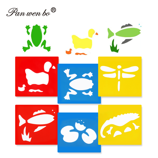 22 Different Multi-Shape Stencils Educational DIY Kids Arts Painting Early Template Washable Painting Template Gift Children PP