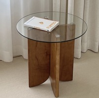 Morden Verre trempé rond de haute qualité pour table basse Table décorative en verre