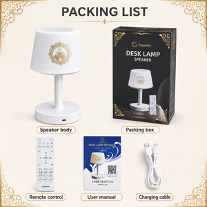 Islamic Quran <b>Speaker</b> <b>LED</b> Night Lamp Touch Control Colorful Lights <b>Bluetooth</b> USB Powered Plastic Design - Product Image 4