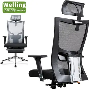 Asiento profesional profundidad Malla Silla de oficina Ergonómico Reposacabezas de metal para exteriores