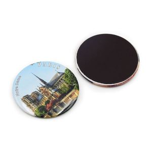 Imán de nevera redondo de la Torre Eiffel de París, recuerdo de alta calidad, precio económico, diseño personalizado. - Product Image 1