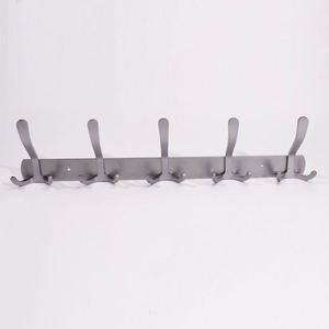WEKIS Wall Mounted Aluminum Alloy Heavy Duty Hanging <b>Hooks</b> Coat Rack <b>Rail</b> Eco-Friendly Multifunction for Coat Hat Towel Purse - Product Image 4