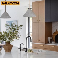 Meubles de cuisine modernes à panneaux plats les plus populaires de Los Angeles, placage en chêne blanc, ensemble de meubles sur mesure, designs de portes d'armoires
