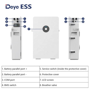 Горячая батарея Deye 5.12kwh RW-L5.1 аккумуляторов 5.12kwh 51,2 V 100AH литиевая батарея Lifep04 высокого напряжения Deye батарея - Product Image 6