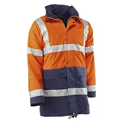 Parka HV781 XS Urano - Colore: Arancione fluorescente/blu - Due tasche frontali e una interna. Giacca reversibile con maniche - Product Image 3