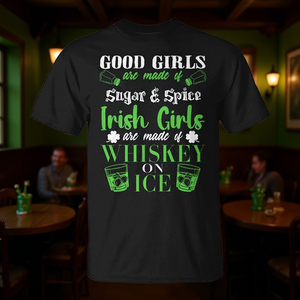 Camiseta Premium para Chicas Buenas Hecha con Especias de Azúcar y Whisky Irlandés - para Promociones - Product Image 3