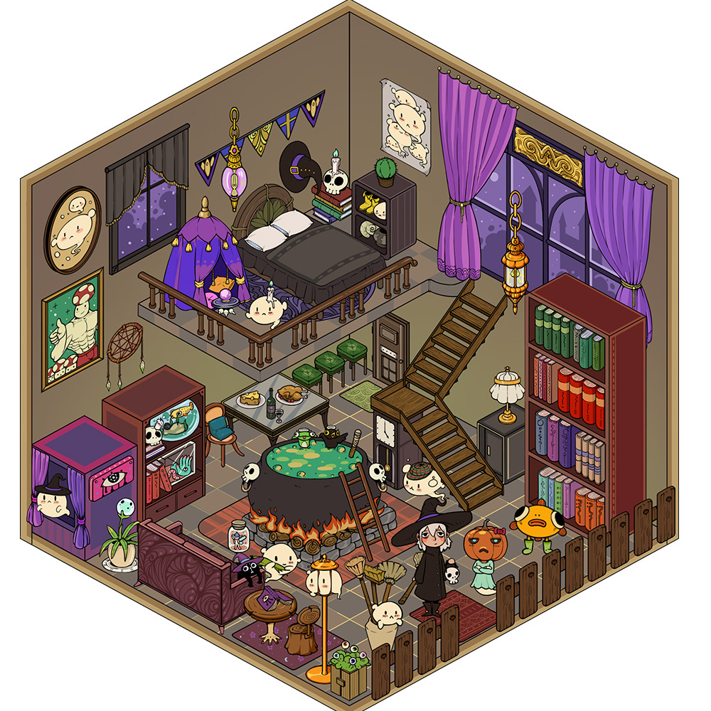 Sala de estudio del mago