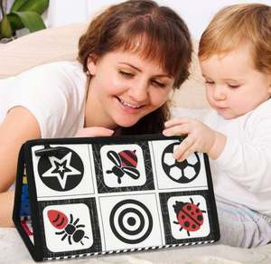 Vente chaude grande taille ventre temps miroir de sol jouet jouet sensoriel pour bébé enfants éducatif développement pli tissu livre jouet - Product Image 5