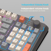 Clavier de jeu filaire XUNFOX K82, rétroéclairage tricolore, sensation mécanique, étanche, accessoire d'ordinateur de bureau, transfrontalier