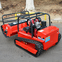 Robot Pemotong Rumput Profesional Berkualitas Tinggi dengan Remote Control, Lebar 1200mm, Yoke Zero Turn, Mesin Bensin/Diesel 4-tak Tanpa Kabel