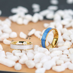 Custom Vintage Hypoallergenic Non Tarnish Waterproof <b>Ring</b> 316L Stainless Steel 14k 18k Gold Plated Enamel <b>Ring</b> for <b>Women</b> - Product Image 5