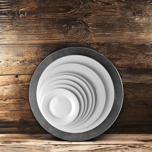 Plato de cerámica blanco grande 10,5 moderno, compra sostenible a granel <span class=keywords><strong>para</strong></span> uso en restaurante <span class=keywords><strong>para</strong></span> servir comida - Product Image 4