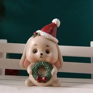 Kit miniatur ornamen pasangan manusia salju Santa Claus, kerajinan Resin Mini Natal Diy untuk taman peri dan dunia salju - Product Image 6