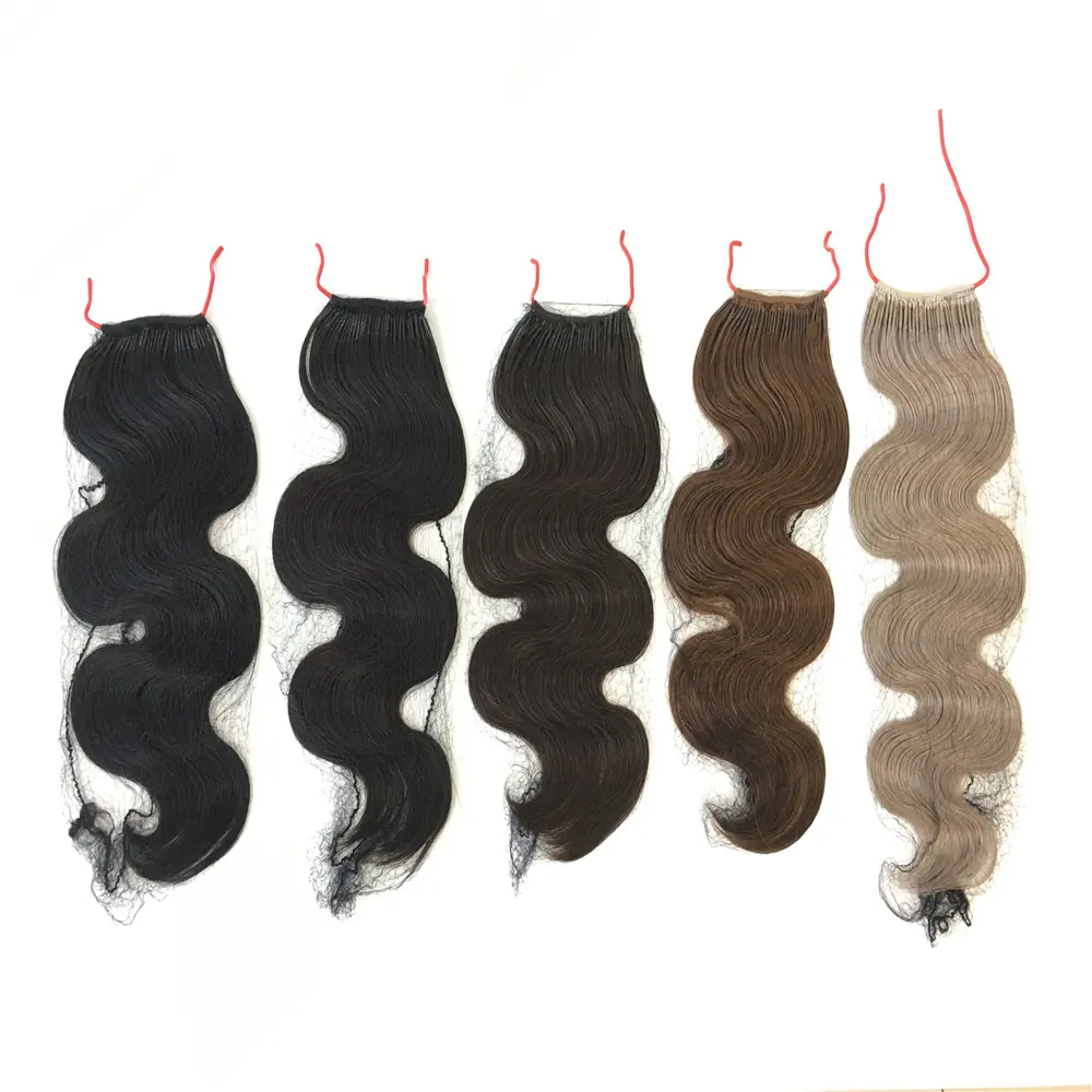 Korean Knotted Xotton Hair Extensions Two Cotton Thread Itip Korea Pre Bond Extens With Rubber String Double Extension