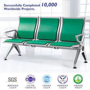Sillas de Espera Yijiahao con Estructura de Aleación de Aluminio, Cojín de PU Verde, Banco Público para Uso en Aeropuertos y Estaciones - Product Image 5