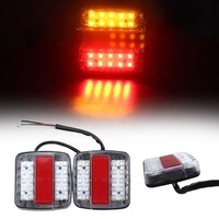 Usine directement plus lumineux Megnetic carré nouveau type bateau 16 + 16LED camion feu arrière LED avec ensemble de prises de remorque